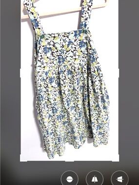 Land’s End Girls Size 8 Floral Blue & Green Printed dress